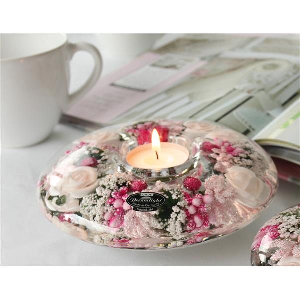 Gilde Dreamlight 73007 - Teelichtleuchter - Ufo Medium, "Little Rose"