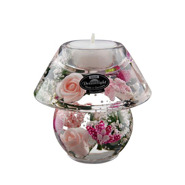 Gilde Dreamlight 73334 - Teelichtleuchter - Noblesse Mini, "Little Rose"